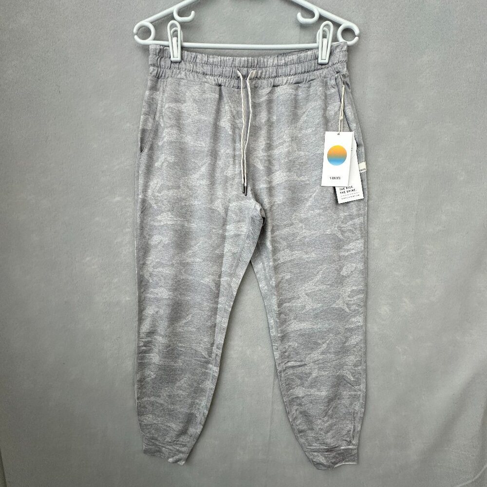 Vuori Performance Joggers Womens Small Pale Heather Camo Gray Gym Yoga